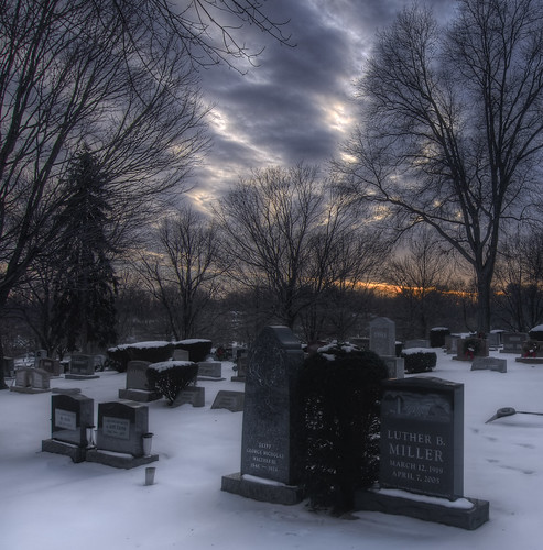 winter sunset cloud snow grave graveyard clouds photoshop canon rebel graves tokina 1224mm hdr highdynamicrange xti viveza