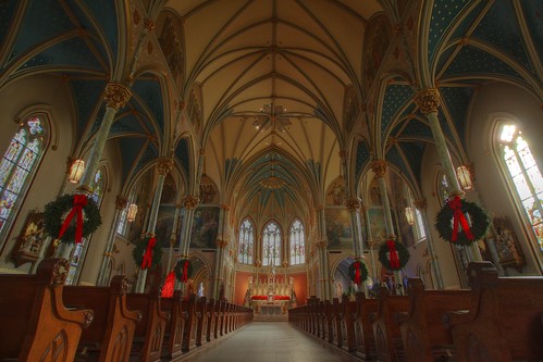 christmas usa church st america ga john georgia cathedral symmetry ceiling savannah pew cathedralofstjohn