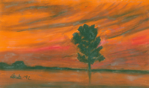 pink original light sunset red italy orange sun black color tree art nature beautiful beauty yellow painting landscape geotagged europe paint artist italia artistic drawing pastel iraq east painter draw crayon exile middle perugia iraqi middleast akab wasfi