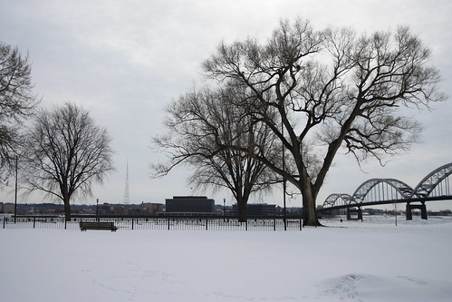 park bridge winter snow tree canon bench eagle iowa riverfront xsi hff platinumphoto