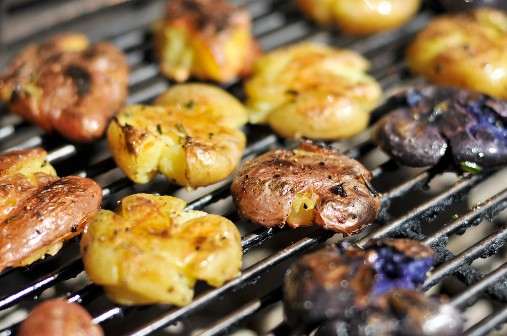 Grilled Smashed Potatoes