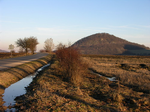 road winter landscape czech strasse landschaft české středohoří sutom boreč