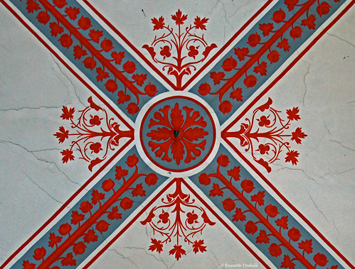 painting tirol ceiling ornament muster tyrol symmetrie deckengemälde telfs newromanesque neuromanisch dorenawm