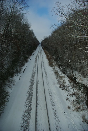 snow up vanishingpoint tracks arkansas railroadtracks crawfordcounty sooc