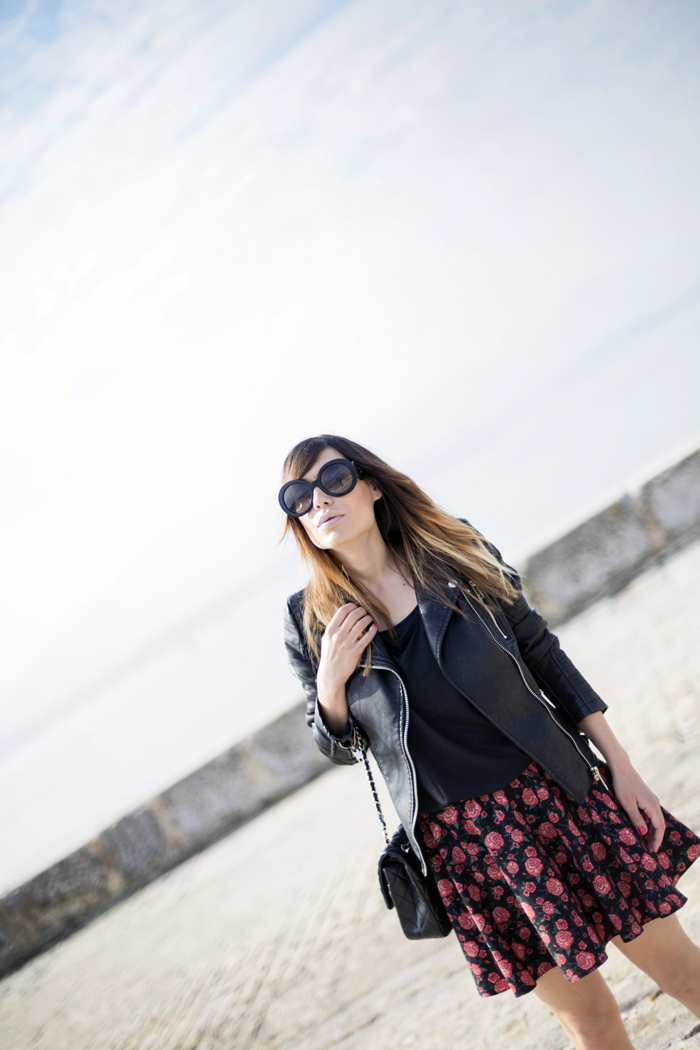 street style barbara crespo santander port leather and flowers fashion blogger outfit blog de moda