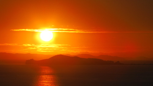new city newzealand brown sun seascape sunrise island volcano scenery auckland zealand nz northisland lanscape