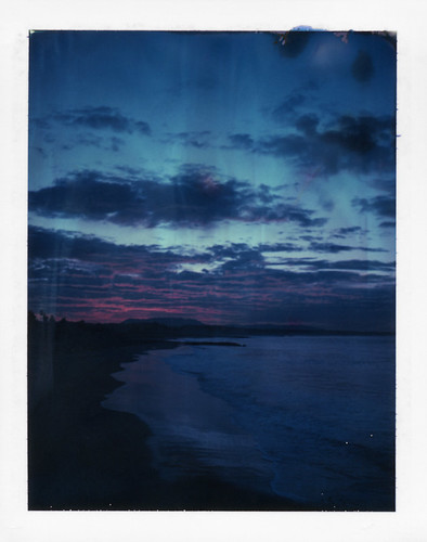 ocean california blue beach sunrise polaroid expired 103 ventura landcamera 669 packfilm polaroid669 polaroidautomaticlandcamera