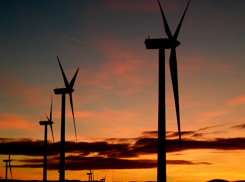parque sunset sol sunrise wind farm viento puesta turbine windfarm molinos aeg aerogeneradores wtg eólico