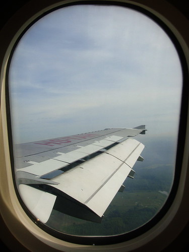 travel window thailand flying view seat flight wing class airbus economy approaching wingtip hatyai thaiairways southernthailand a300600