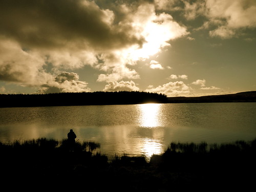 sunset lake fishing binevenagh