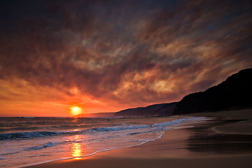 desktop sunset beach clouds landscape surf johanna