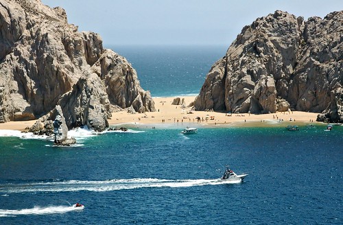ocean sea vacation seascape beach mexico boats rocks horizon aerial cliffs cabosanlucas