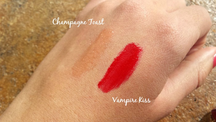 Tanya Burr Lipgloss Champagne Toast & Vampire Kiss Review