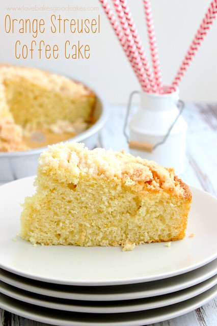 This Orange Streusel Coffee Cake is perfect for breakfast or dessert with its light orange flavor and tender crumb. #coffeecake #breakfast #orange