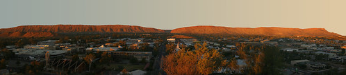 panorama sunrise landscape alicesprings centralaustralia
