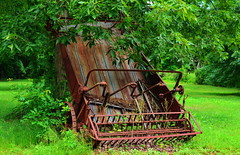 Thinguhmuhbob (An antique thresher stands idle on the former Zimmerman farm, Delaware Twp., Pike Cty., PA)