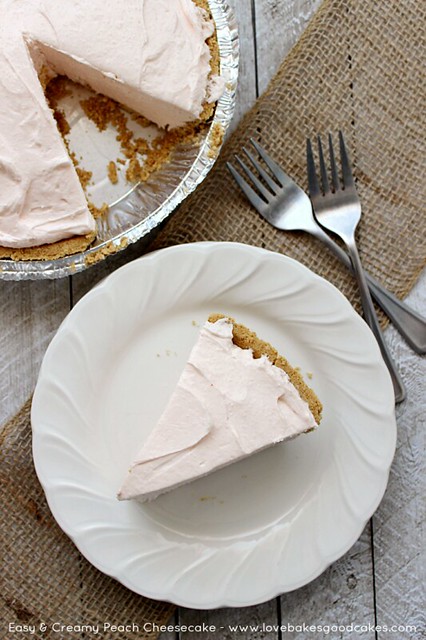 Easy & Creamy Peach Cheesecake #SummerDesserts #nobake #cheesecake