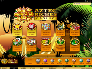 Aztec Riches Casino Lobby