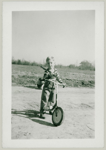 Kid and a bicycle