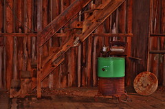 Wringer Washer...inside of a collapsing storeage building on the former Zimmerman farm, Delaware Twp., Pike Cty., PA
