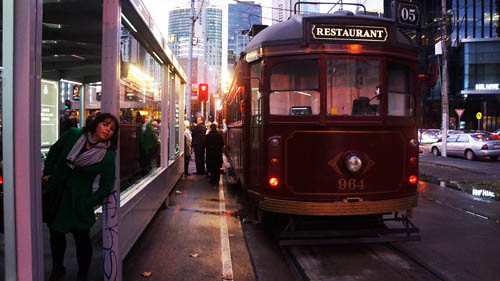 Early Dinner At The Colonial Tramcar Restaurant, Melbourne