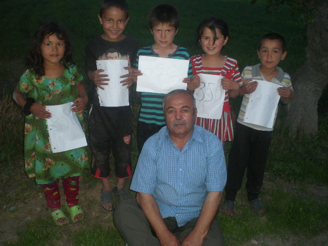 Kids in mountain village in Tajikistan