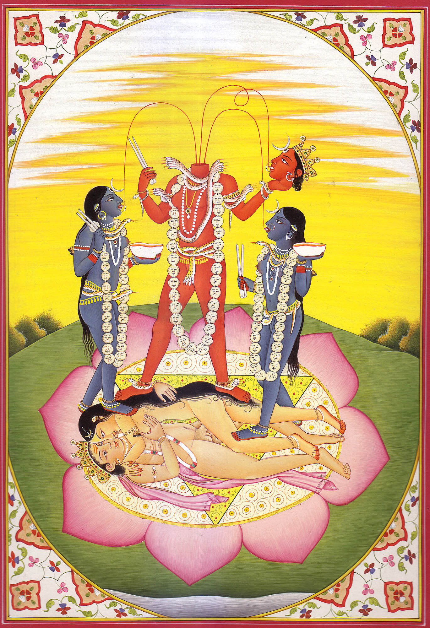 Около 1800 / Icon of Chinnamasta, the Mahavidya arising from the joined bod...