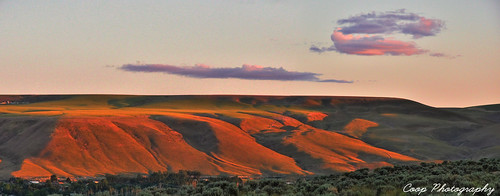 sunset panorama orange green june clouds photography golden washington nikon glow desert pano south cities hills hour wa 24 coop tri hdr sagebrush richland kennewick fileds 2011 d90 3xp