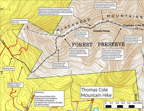 mountain cole thomas maps hike windham andyarthur mapswindham