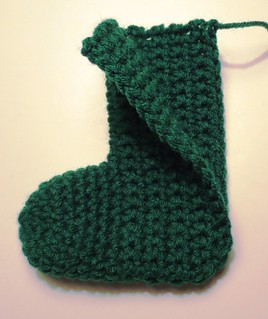 Mini Christmas Crochet Stocking Back