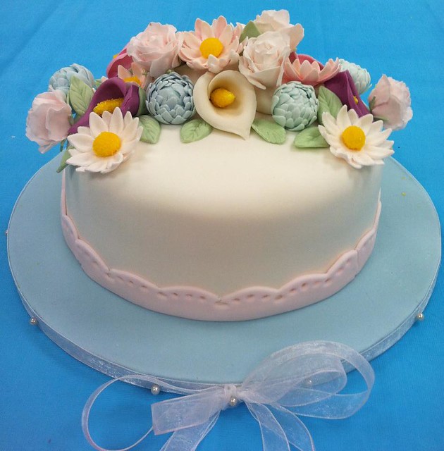 Simple Floral Cake by Cheryl Corrigan