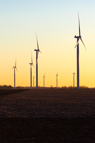 sky field rural sunrise indiana windfarm windturbines brookston horizonwindenergy meadowlakewindfarm
