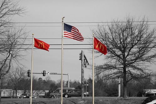 america flags mcdonalds goldenarches project365 apicaday 3652011
