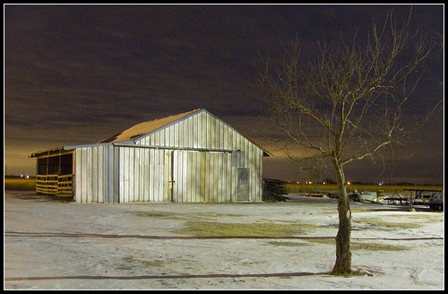 longexposure winter snow oklahoma night barn landscape project52