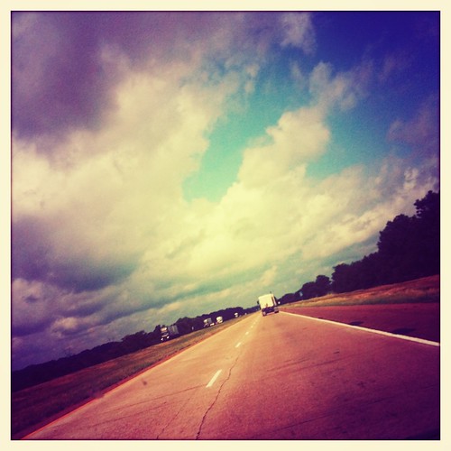 road sky clouds driving iphone hipstamatic