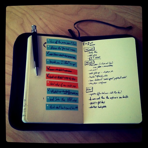Here's my new Behance stickers in action - freeform notes on the tight, tasks on the left.