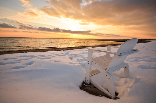 new winter sunset england sky sun snow cold fall beach water photography coast photo wooden chair nikon warm quiet peace angle connecticut empty hiver nick wide freezing ct sigma peaceful shore snowing feeling 1020mm benson setting blizzard tranquil warming adirondack saisons flickraward nikond7000 flickraward5