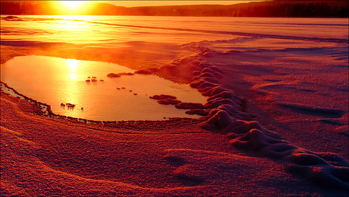 winter snow cold ice sunrise