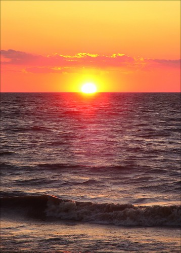 sunset ohio orange spring waves lakeerie saybrook ashtabulacounty