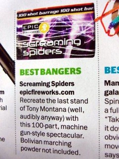 Men's Health Magazine - Screaming Spiders #EpicFireworks