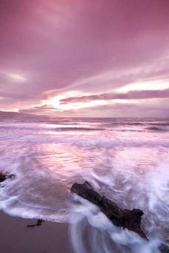 new longexposure sunset sea sky beach beautiful scotland interestingness interesting movement log waves purple shore foam washed flotsam ayr washedup jetsam buddah1888