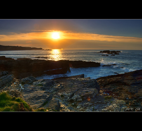 sunset sea costa atardecer coast mar nikon asturias verdicio cantábrico gozón d40 panoramafotográfico snappybooksol