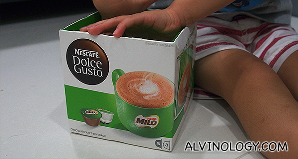 Asher unboxing the MILO capsules 