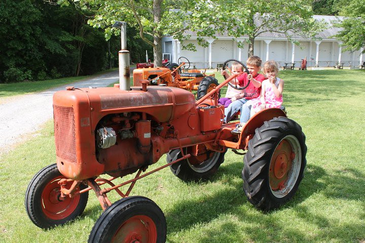 Antique tractors will be on display and in tractor pulls throughtout the day.