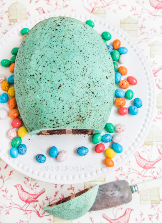 Giant Chocolate Speckled Egg Cake
