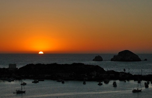 ocean sunset seascape mexico islands rocks dusk horizon yachts mazatlan
