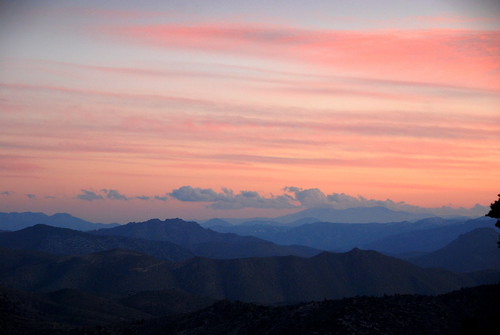california sunset mountains clouds nevada sierra pct