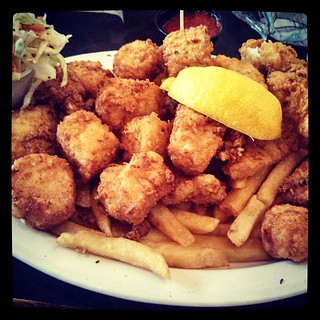 Yum! Lunch at #SeaportGrille #scallops #haddock #seafood #yumo #latergram #lunch #Gloucester