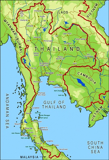 Thailand Map/Koh Chang island/South East Gulf Of Thailand | Flickr ...