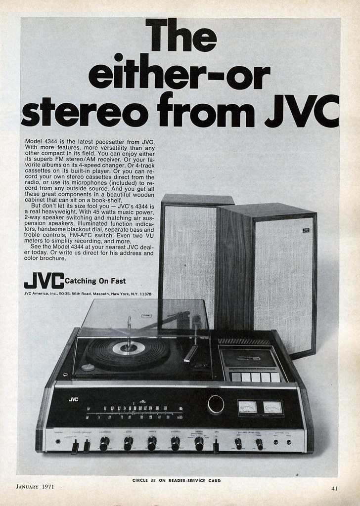 JVC Model 4344 stereo music center 1971